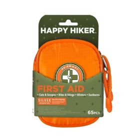Be Smart Get Prepared Happy Hiker Outdoor First Aid Kit, 65-Piece Lightweight Travel Emergency Medical Set