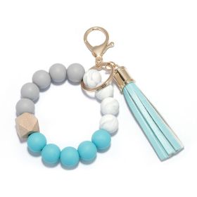 Personalized Mini Self Defense Keychains Suitcase Set Custom Combo Available (style: Bead Bracelet, Color: Cyan)