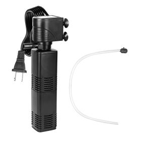 4 in 1 Submersible Aquarium Filter for 60 to 160Gallon Fish Tank Powerful Internal Fish Tank Filter with Biochemical Cotton Filter For Saltwater (Power: 20W)