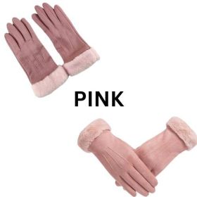 Suede Touch Gloves (Color: Pink)